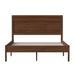 Merrick Lane Somerset Solid Wood Platform Bed With Wooden Slats and Headboard, No Box Spring Needed - Brown - KING