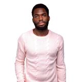 X RAY Crewneck Cable Knitted Pullover Sweater - Pink - 3XL