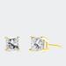 Haus of Brilliance Certified 1/4 Cttw Princess-Cut Square Diamond 4-Prong Solitaire Stud Earrings in 14K Yellow Gold - Yellow