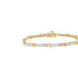 Haus of Brilliance 10K Yellow Gold Diamond Link Bracelet - Gold - 7