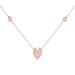 LuvMyJewelry Raindrop Diamond Necklace in 14K Rose Gold Vermeil on Sterling Silver - Gold