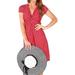 Krisp Womens/Ladies Cap Sleeve Knot Front Dress - Red - Red - 12 US