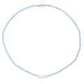 Soul Journey Jewelry Swimming In Pearls Necklace - Blue - SHORT 16"