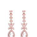 Genevive GENEVIVE Sterling Silver Rose Gold Plated Howlite Dangle Earrings - Pink - 9.32 W X 36.53 L X 3.62 D