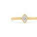 Haus of Brilliance 14K Yellow Gold Plated .925 Sterling Silver 1/20 Carat Diamond Teardrop Pear-Shaped Miracle Set Petite Fashion Ring - Gold - 7