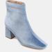 Journee Collection Women's Tru Comfort Foam Hazara Bootie - Blue - 6