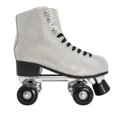 Cosmic Skates Rhinestone Flashy Roller Skates - Grey - 9