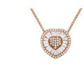 Haus of Brilliance 10K Rose Gold 1/2 cttw, Diamond Heart Pendant Necklace - Pink - 18
