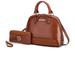 MKF Collection by Mia K Nora Premium Croco Satchel Handbag by Mia K. - Brown