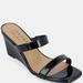 Journee Collection Women's Tru Comfort Foam Clover Wedge Sandals - Black - 7