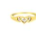 Haus of Brilliance 10KT Yellow Gold 1/20 cttw Diamond Triple Heart Diamond Ring - Yellow - 8