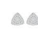 Haus of Brilliance 14K White Gold 1/2 Cttw Trillion Shaped Diamond Stud Earrings - White - OS