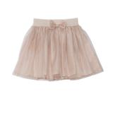 Deux Par Deux Mesh Skirt With Bow - White - 12Y