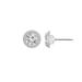 Diamonbliss Solid Gold Halo Stud Earrings - White - METAL: 10K/3 CARAT