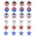 Fresh Fab Finds 24Pcs Set Hanging Ornaments Ball Star Patriotic Festival Party Decor Independence Day 4th of July Christmas Tree Wall Indoor Outdoor Decoration