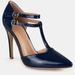 Journee Collection Journee Collection Women's Wide Width Tru Pump - Blue - 8