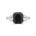 Diamonbliss Timeless Emerald Cut Engagement Ring - Black - 6