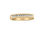 Haus of Brilliance 10K Yellow Gold Over .925 Sterling Silver 1/5 Cttw Diamond Channel-Set Stackable Band Ring - Yellow - 6.5