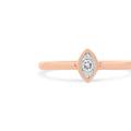 Haus of Brilliance 14K Rose Gold Plated .925 Sterling Silver 1/20 Carat Diamond Square Cushion-Shaped Miracle Set Petite Fashion Promise Ring - Pink - 8
