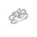 Diamonbliss X Split Shank Solitaire Ring - Grey - STYLE: HEART SOLITAIRE/SIZE: 9