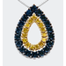 Haus of Brilliance 14K Yellow Gold Plated .925 Sterling Silver 1/2 Cttw Treated Blue and Yellow Diamond Double Pear Shaped 18" Pendant Necklace - Yellow - 18