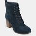 Journee Collection Women's Wide Width Baylor Bootie - Blue - 8