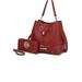 MKF Collection by Mia K Solid Bella Bucket Handbag - Red