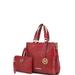 MKF Collection by Mia K Beryl Snake-Embossed Vegan Leather Womenâ€™s Tote Bag With Wristlet - Red