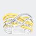 Haus of Brilliance 10K White And Yellow Gold 1 1/10 Cttw Channel-Set Diamond Bypass Band Ring - Gold - 8