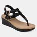 Journee Collection Women's Tru Comfort Foamâ„¢ Bianca Wedge Sandal - Black - 6.5