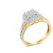 Haus of Brilliance 10K Yellow Gold 1.0 Cttw Diamond Composite Cushion-Shape Halo 3-Band-Look Engagement Ring - Yellow - 7.5