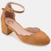 Journee Collection Women's Edna Pump Sandal - Brown - 8