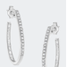 Haus of Brilliance 10K White Gold, Â½ Cttw Diamond, Â½ Cttw Lab-Grown Blue Sapphire Leverback Hoop Earrings - White - OS