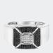 Haus of Brilliance .925 Sterling Silver 3/8 Cttw Composite Enhanced Black and White Diamond Men's Band Ring - Grey - 11