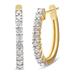 Haus of Brilliance 10K Yellow Gold 1/2 Cttw Prong Set Round-Cut Diamond Hoop Earrings - I-J Color, I1-I2 Clarity - Gold