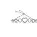 Haus of Brilliance .925 Sterling Silver Diamond Accent Interlinking Triple Heart 4â€�-10â€� Adjustable Bolo Tennis Bracelet Bolo Bracelet - White - 7