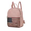 MKF Collection by Mia K Briella Vegan Leather Womenâ€™s Flag Backpack - Pink