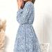 Anna-Kaci Animal Print Summer Wrap Dress - Blue - M