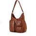 MKF Collection by Mia K Daphne Crocodile-Embossed Vegan Leather Shoulder - Brown