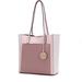 MKF Collection by Mia K Leah Vegan Leather color-block Womenâ€™s Tote Bag - Pink