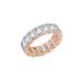 Diamonbliss Emerald Cut Eternity Ring - Pink - 8