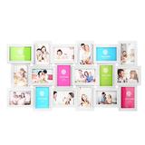 Fresh Fab Finds 12/18 Pictures Frames Collage for Photos in 4" x 6" Glass Protection Display Wall Mounting Gallery Home Decor Kit - White