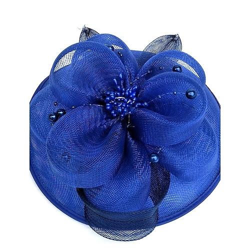 Netz-Fascinators Kentucky Derby Hut/Vogelkäfigschleier mit 1 Stück Kopfschmuck für Hochzeit/besondere Anlässe/Teeparty