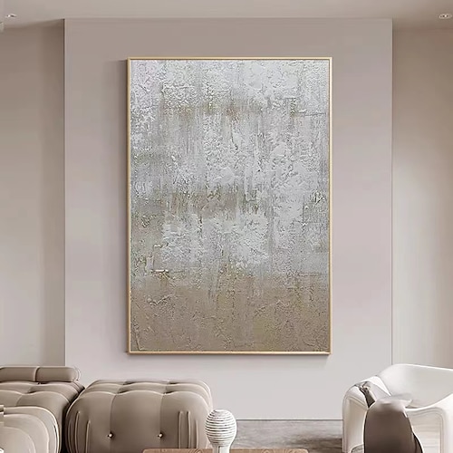 abstraktes Ölgemälde, minimalistische Wandkunst auf Leinwand, moderne Heimdekoration, gerollte Leinwand mit gespanntem Rahmen/ohne Innenrahmen Image