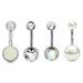 4PC Claw Belly Button Piercing Set Surgical Steel Crystal Belly Piercing Bulk Women Bee Navel Bar Pack Cz Belly Ring Lot Ombligo