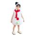 Ydojg Winter Outfit Set For Boys Girls Kids Christmas Sleeveless Cartoon Snowman Jumpsuit Scarf Outfits For 8-9 Years