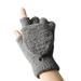 ZMHEGW Couple s Cold-Proof Gloves With Coral Flipped Half-Finger Gloves Mittens for Women Cold Weather Heated Winter Gloves Mittens Toddler