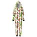 Gasue Grinch Shirts for Adults Christmas Grinch Costume Christmas Print Family Matching Hooded Long Sleeved Zippered Jumpsuit Set Women Xl