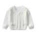 URMAGIC Girls Cardigan Sweater Buttons Long Sleeve 100% Cotton Toddler Bowknot Soft Knit Jacket