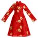 DkinJom Toddler Kids Baby Girls Children Fairy Dresses Lined Warm Princess Dresses Embroidery Tang Suit Performance